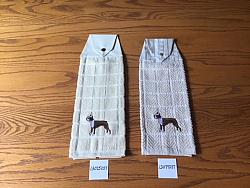 Embroidered snap towels Boston Terrier Dog