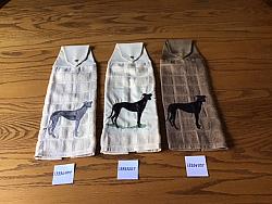 Embroidered Snap Towel Greyhound Dog