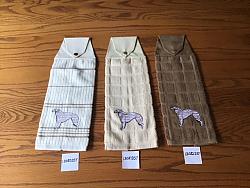 Embroidered snap towels Borzoi Dog