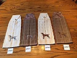 Embroidered Snap Towel Weimaraner Dog