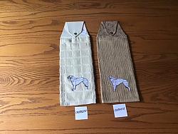 Embroidered snap towels Borzoi Dog