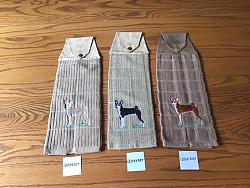 Embroidered snap towels Basenji Dog