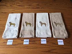 #14400X Embroidered Hand Towel Labrador Retriever Dog