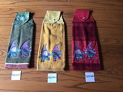 Embroidered snap towels