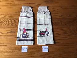 Embroidered snap towels